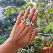 Load image into Gallery viewer, Kamadhenu Handpainted Ring
