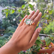 Load image into Gallery viewer, Kamadhenu Handpainted Ring
